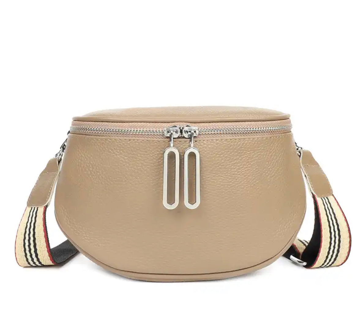 Boho & Mala Crossbody Leather Bag- Tan B1021