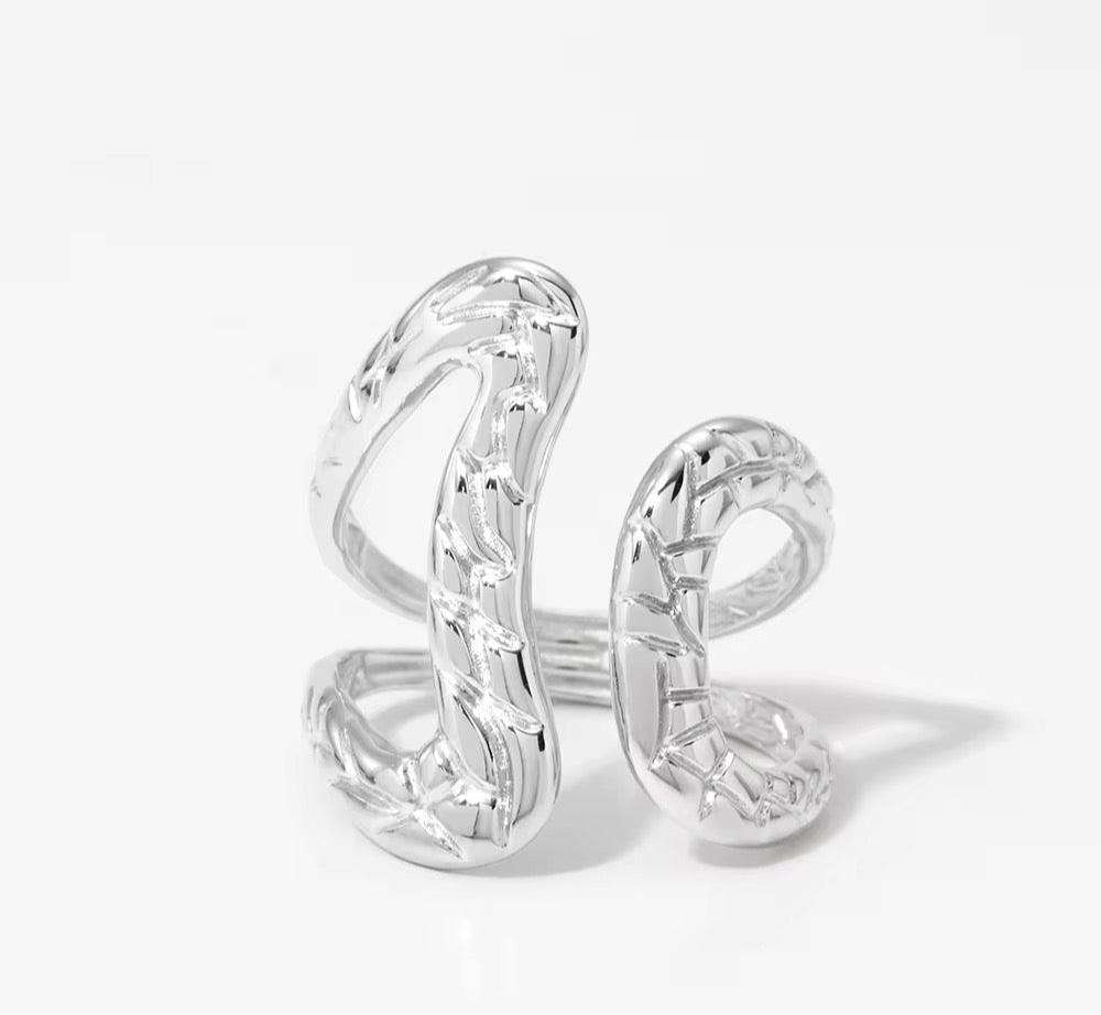 Stainless Steel Waterproof & Tarnish-Free Adjustable Ring- Boho Jewellery For Everyday Wear