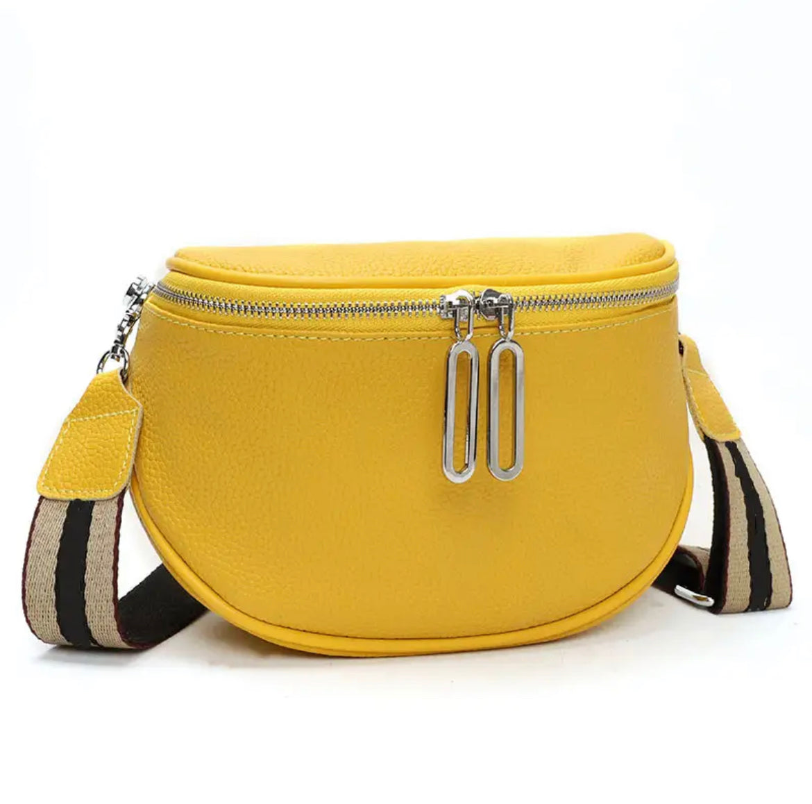 Boho & Mala Crossbody Leather Bag- Yellow B1010