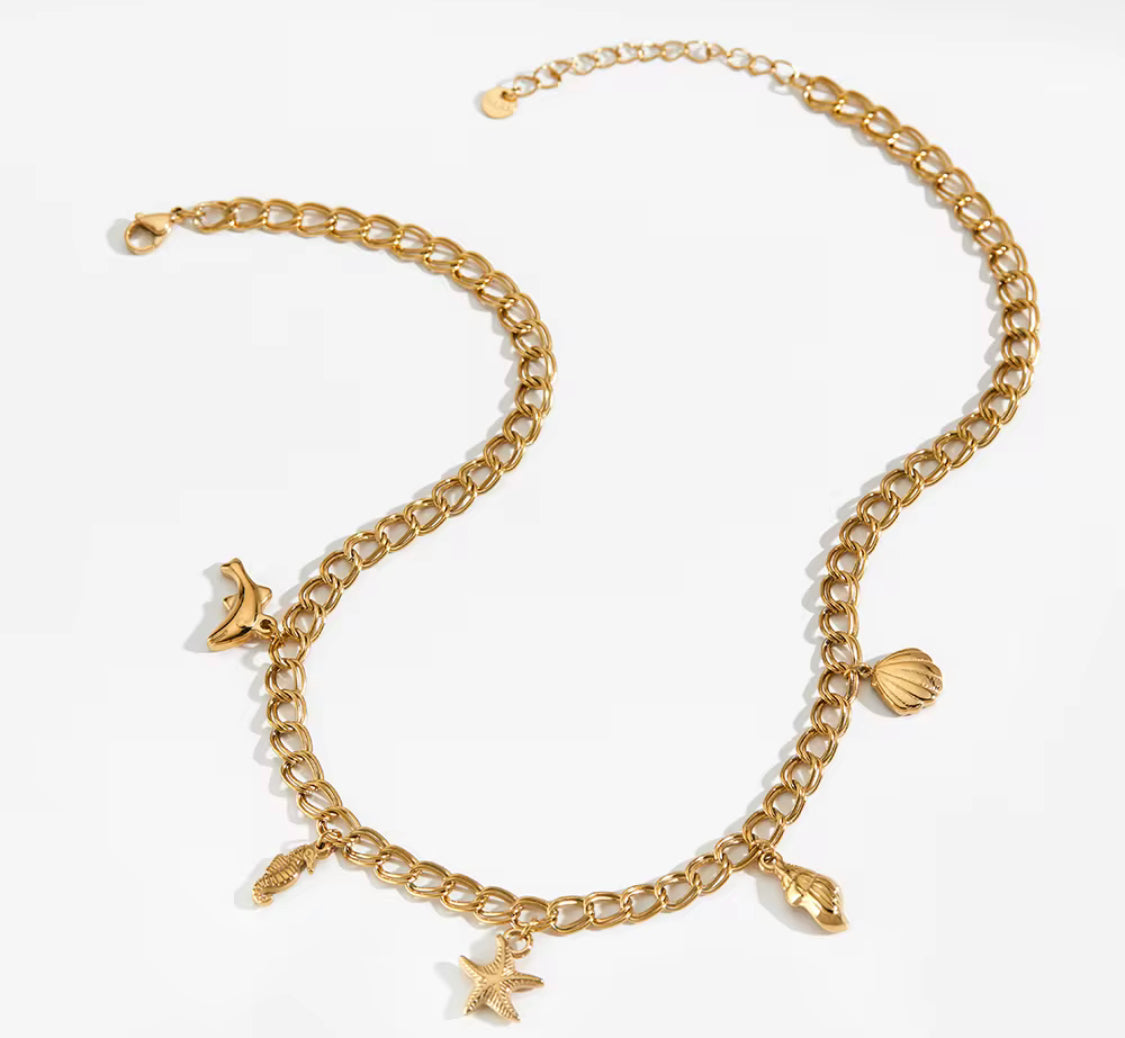 Gold Plated Stainless Steel Waterproof & Tarnish-Free Necklaces- Boho Jewellery For Everyday Wear