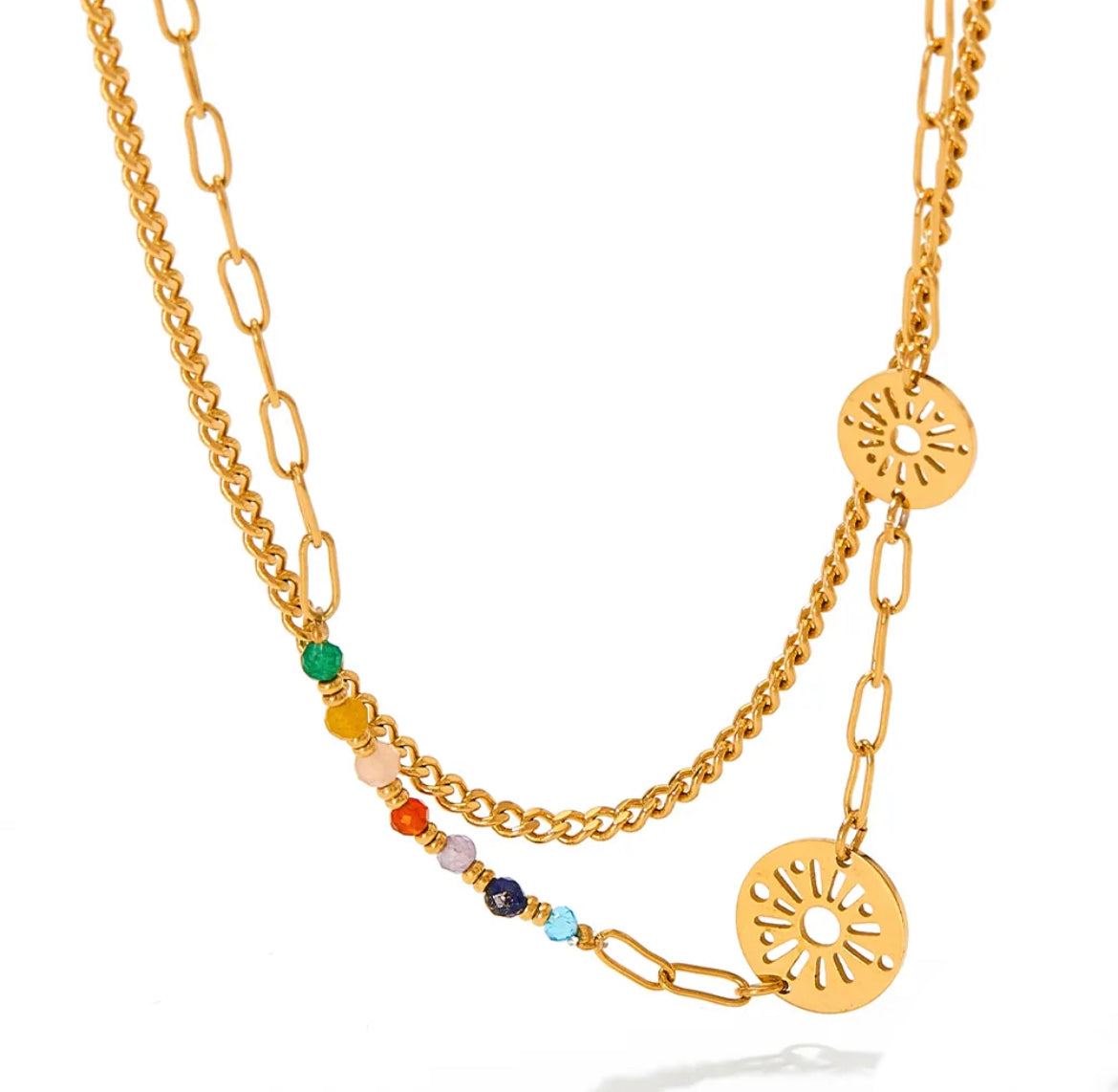 Gold Plated Stainless Steel Waterproof & Tarnish-Free Necklaces- Boho Jewellery For Everyday Wear