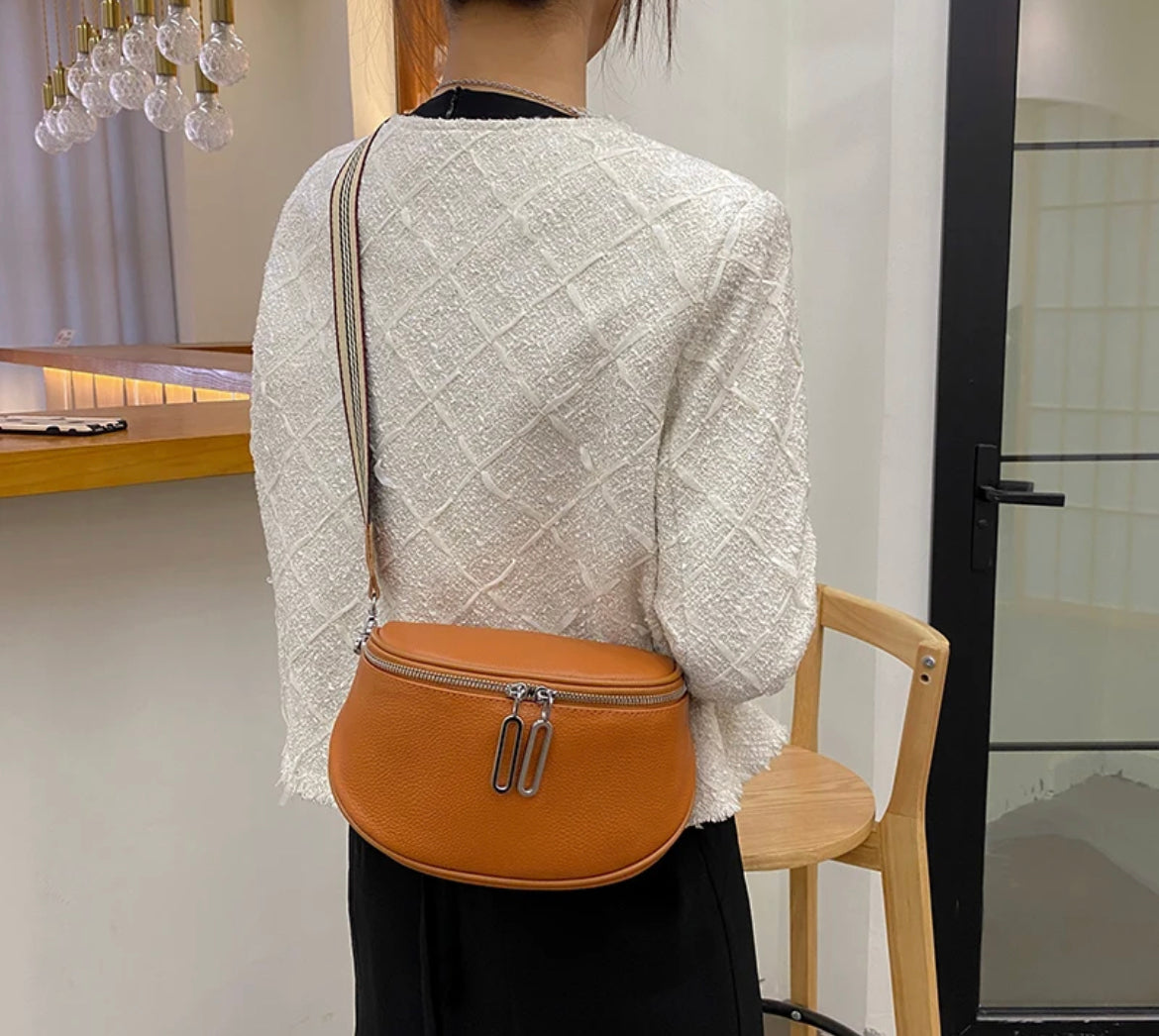 Boho & Mala Crossbody Leather Bag- Green B1019