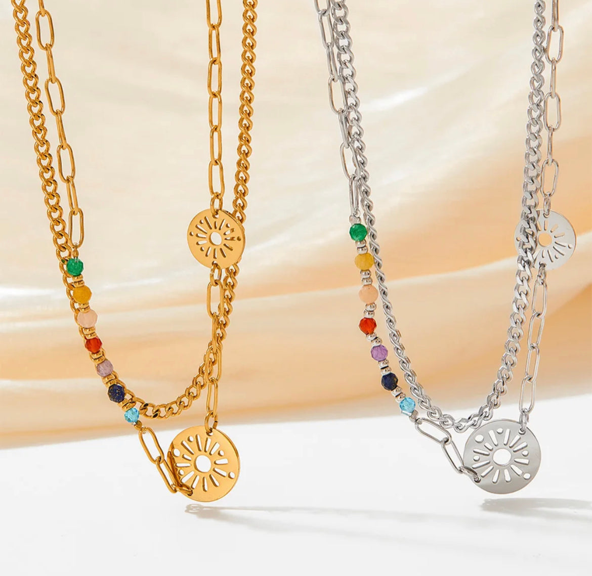 Gold Plated Stainless Steel Waterproof & Tarnish-Free Necklaces- Boho Jewellery For Everyday Wear