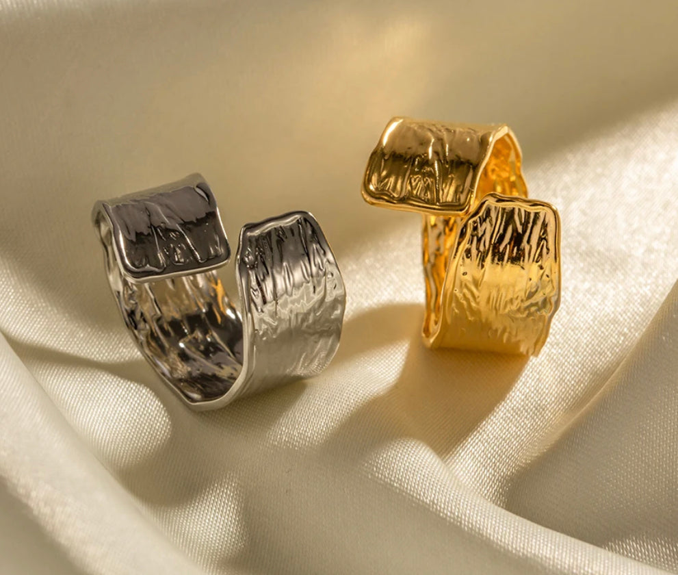 Stainless Steel Waterproof & Tarnish-Free Adjustable Ring- Boho Jewellery For Everyday Wear
