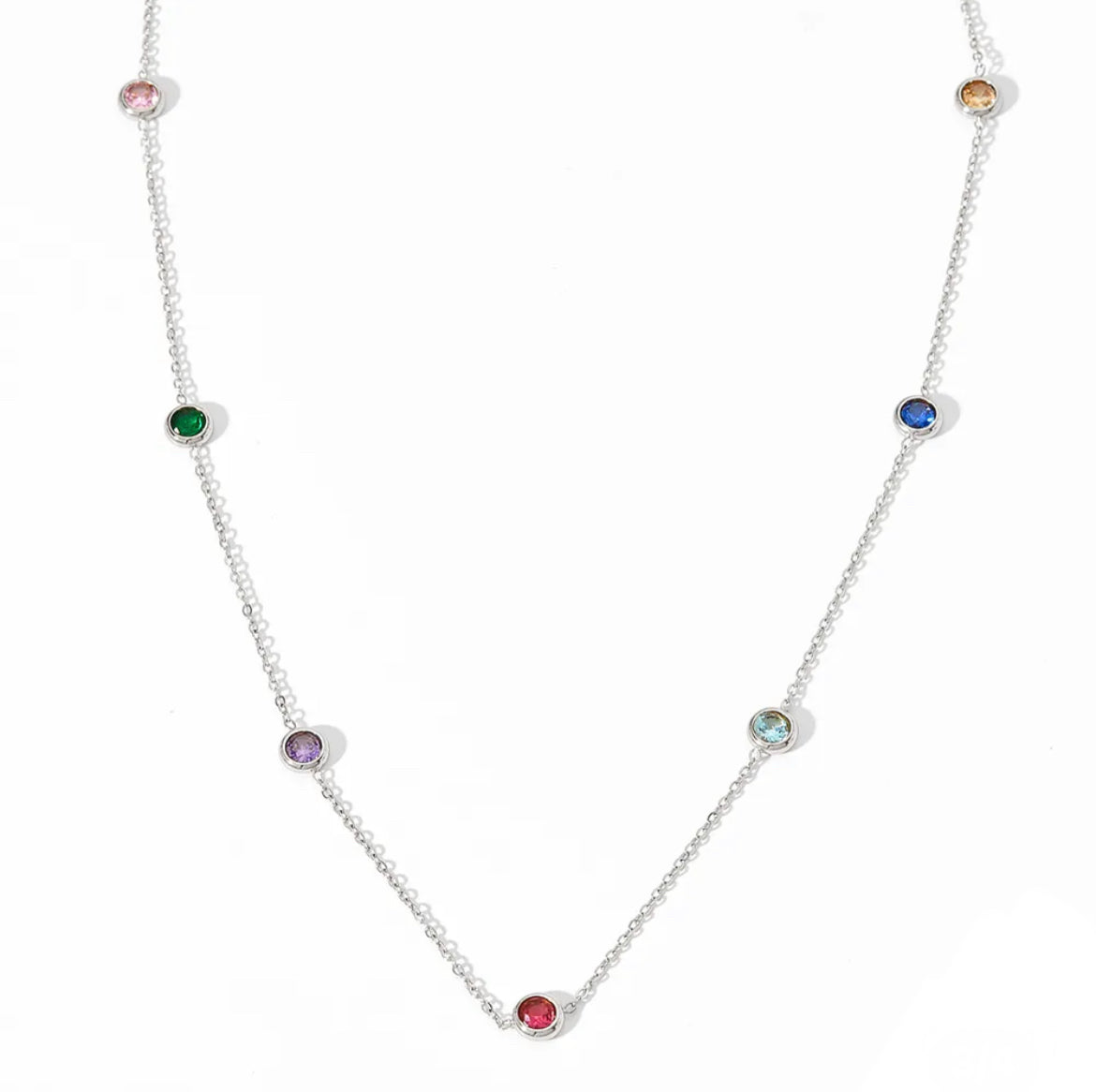 
                  
                    Boho & Mala Colourful Zircornia Stainless Steel Pendant Necklace
                  
                