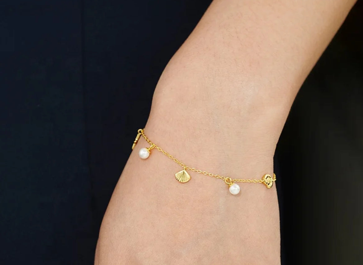 Free Spirit Dainty Sterling Silver Gold Plated Bracelet