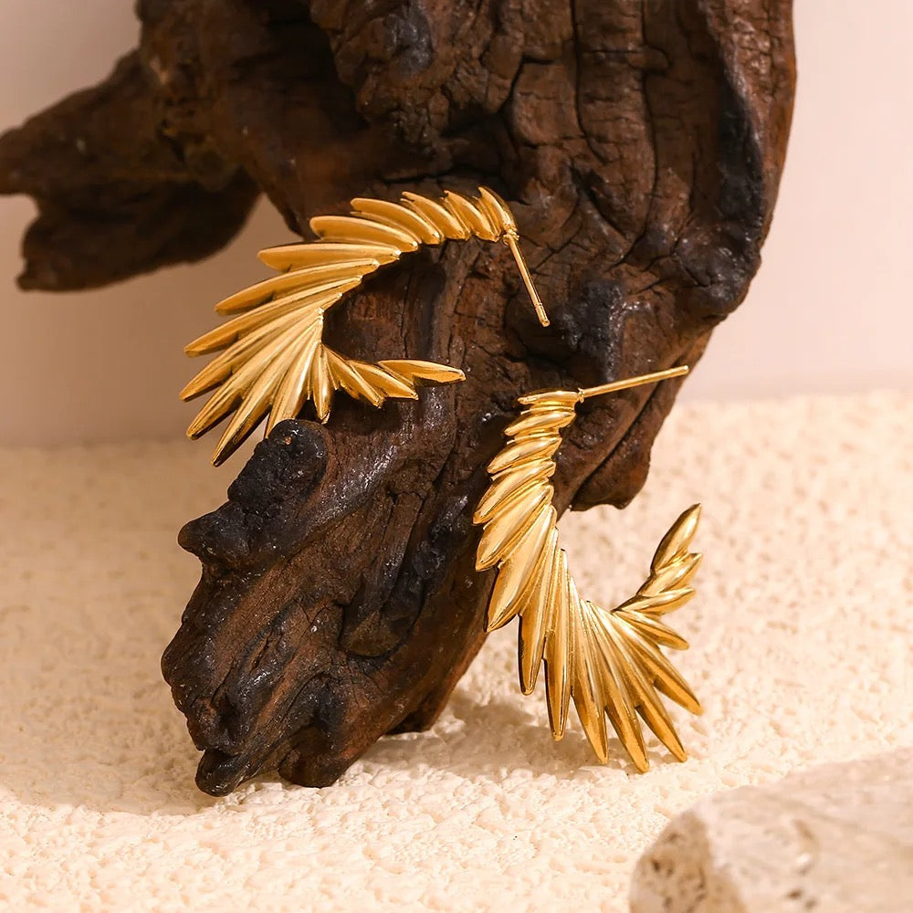 Australian Owned Boho And Mala Gold Plated Under Stainless Steel Statement Earrings Waterproof Tarnish Free Everyday Earrings Boho Jewellery