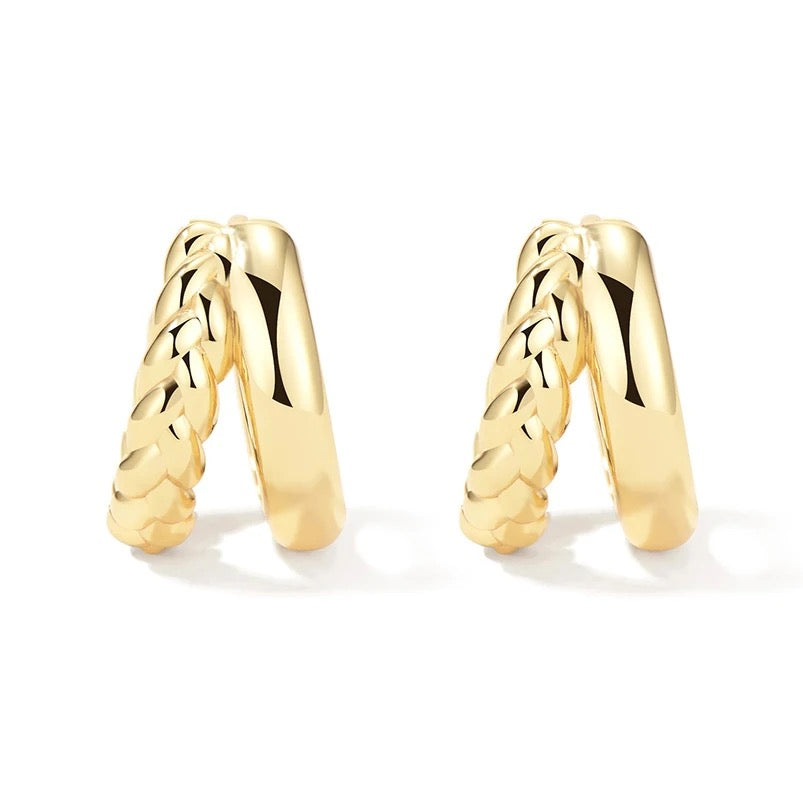 Australian Owned Boho And Mala Dainty Huggies Gold Plated Sterling Silver Statement Earring Everyday Wear Earrings Boho Jewellery