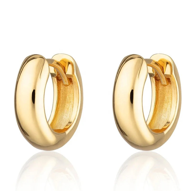 Australian Owned Boho And Mala Dainty Huggies Gold Plated Sterling Silver Statement Earring Everyday Wear Earrings Boho Jewellery