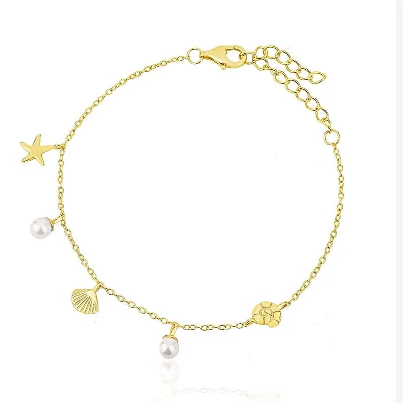 Free Spirit Dainty Sterling Silver Gold Plated Bracelet