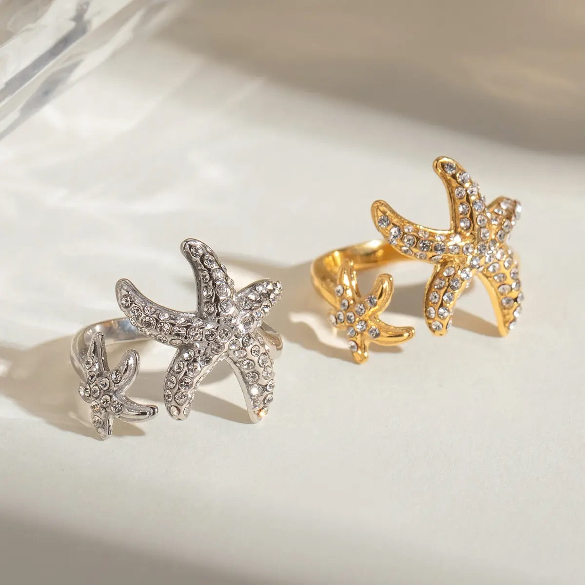 Stainless Steel Waterproof & Tarnish-Free Adjustable Ring- Boho Jewellery For Everyday Wear