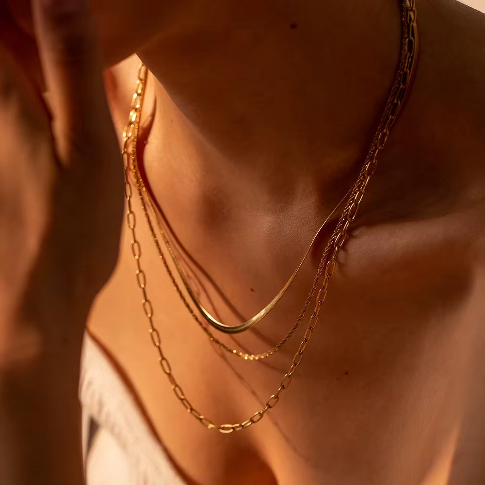 Gold Plated Stainless Steel Waterproof & Tarnish-Free Necklaces- Boho Jewellery For Everyday Wear