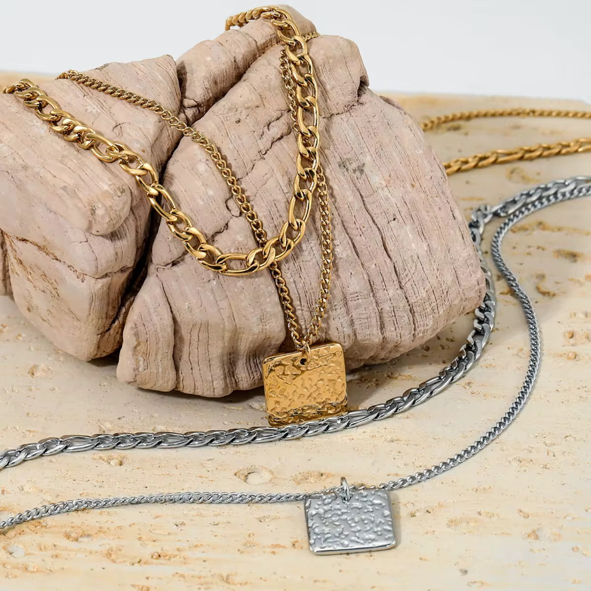 Silver Stainless Steel Waterproof & Tarnish-Free Necklaces- Boho Jewellery For Everyday Wear