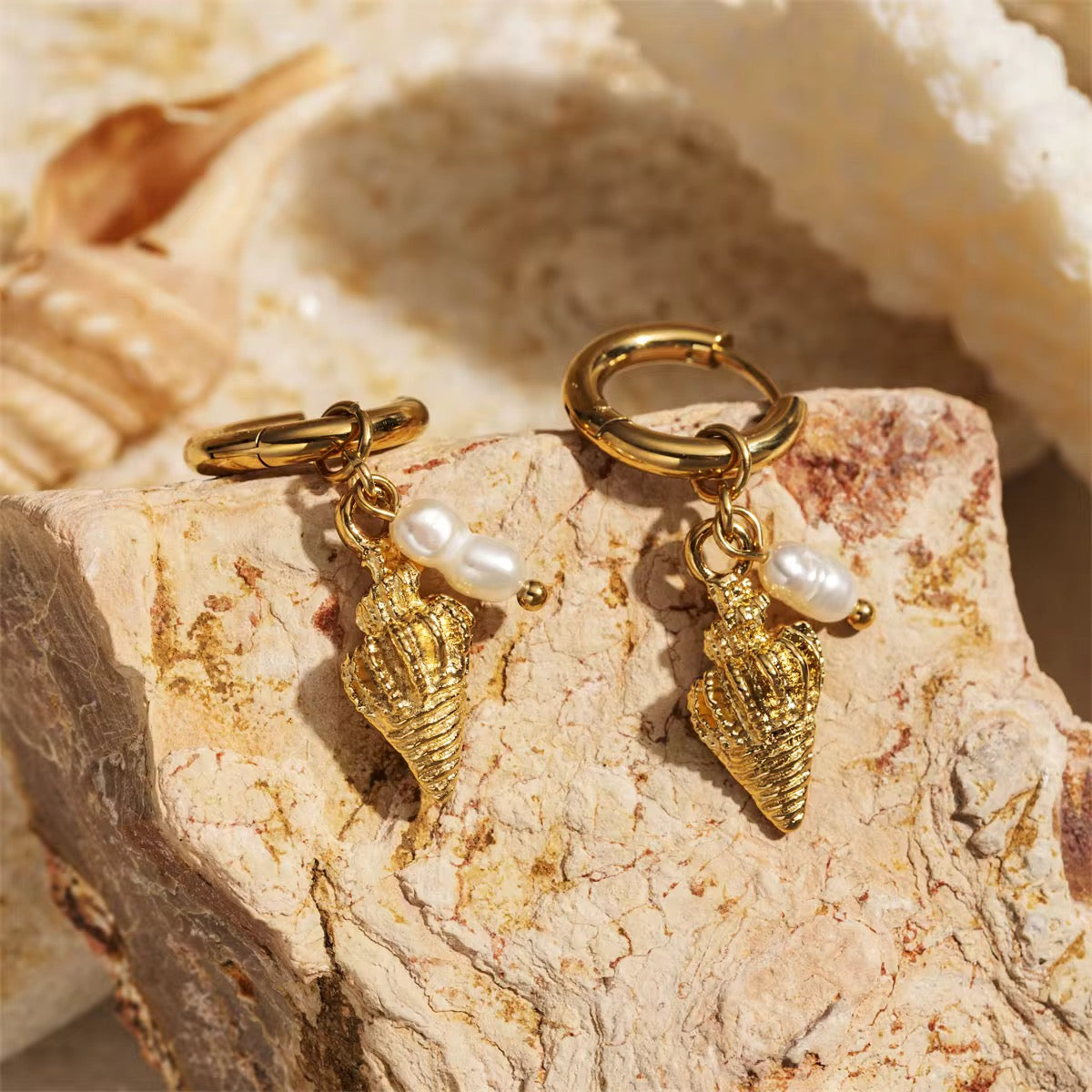 Australian Owned Boho And Mala Gold Plated Under Stainless Steel Statement Earrings Waterproof Tarnish Free Everyday Earrings Boho Jewellery