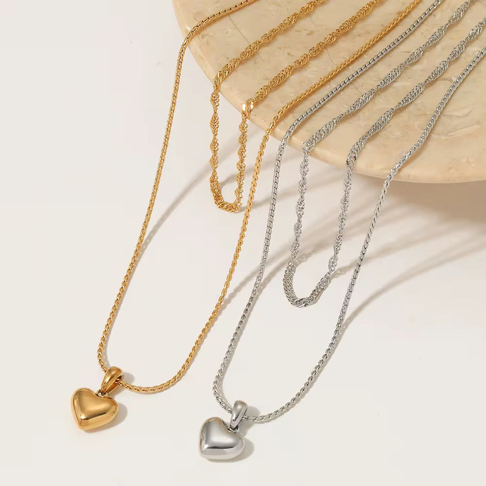 Silver Stainless Steel Waterproof & Tarnish-Free Necklaces- Boho Jewellery For Everyday Wear