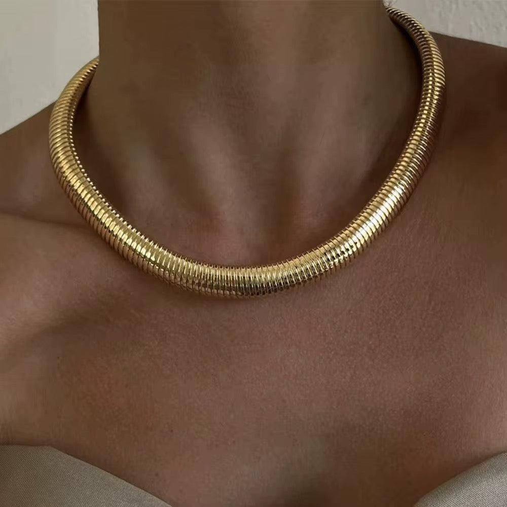 Gold Choker Necklace Beach Australian Owned Boho And Mala Gold Plated Under Stainless Steel Statement Necklace Waterproof Tarnish-Free Earrings Everyday Boho Jewellery