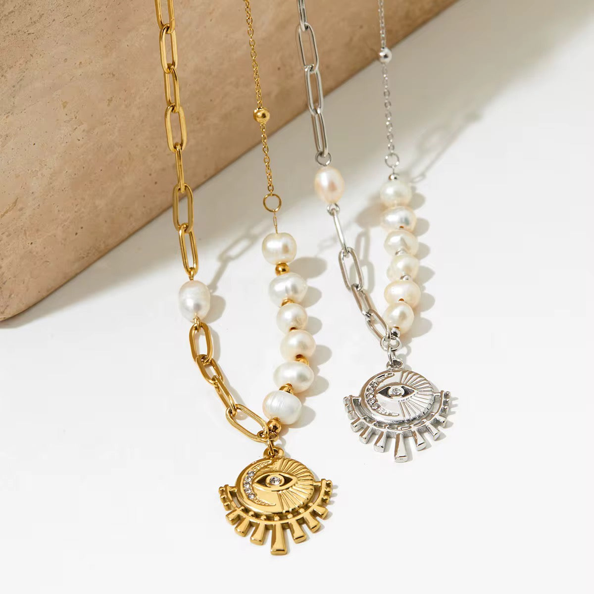 Silver Stainless Steel Waterproof & Tarnish-Free Necklaces- Boho Jewellery For Everyday Wear