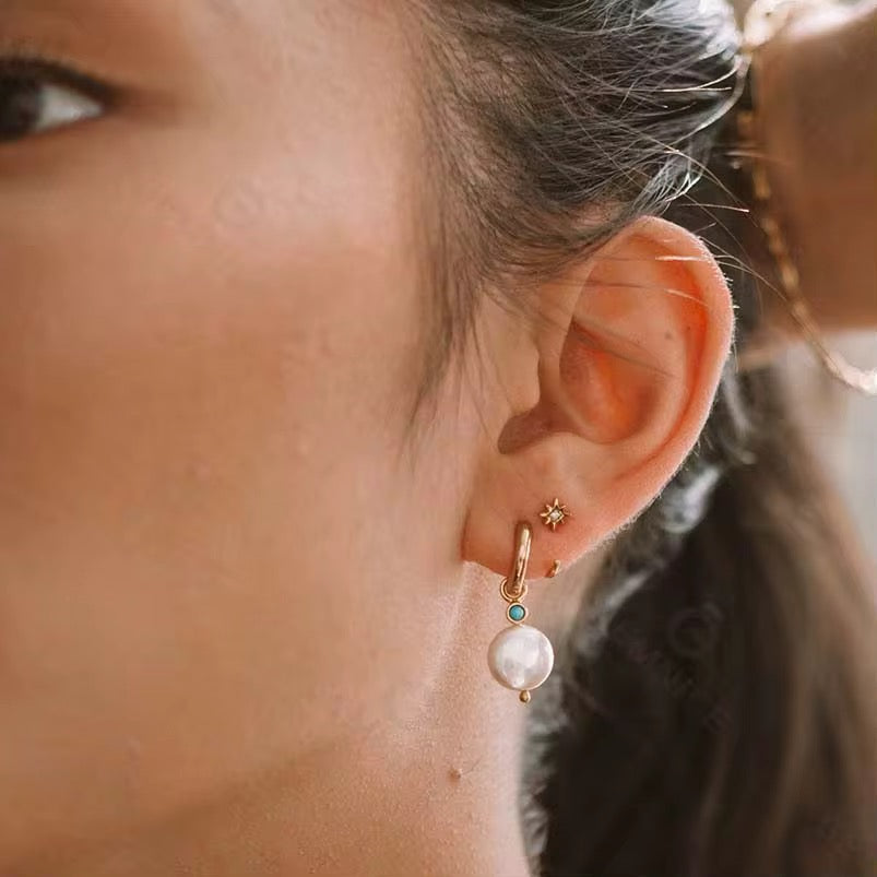 Gold Plated Sterling Silver Dainty Minimalist Hypoallergenic Hoop Earrings- Boho Jewellery For Wild Souls