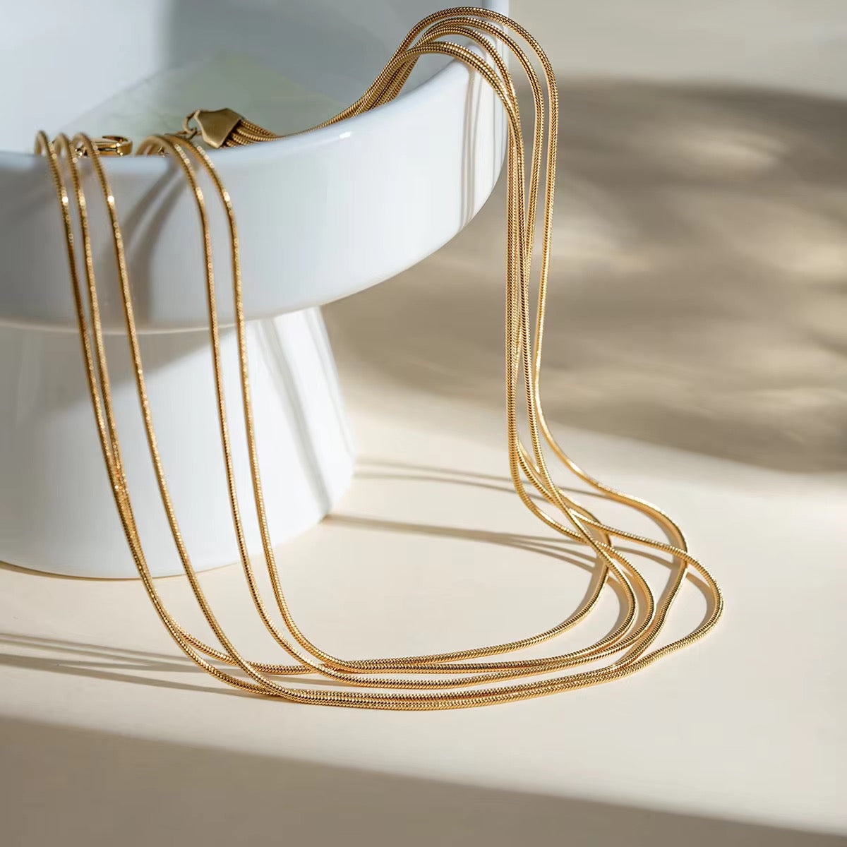 Layered Chain Necklace Beach Australian Owned Boho And Mala Gold Plated Under Stainless Steel Statement Necklace Waterproof Tarnish-Free Earrings Everyday Boho Jewellery