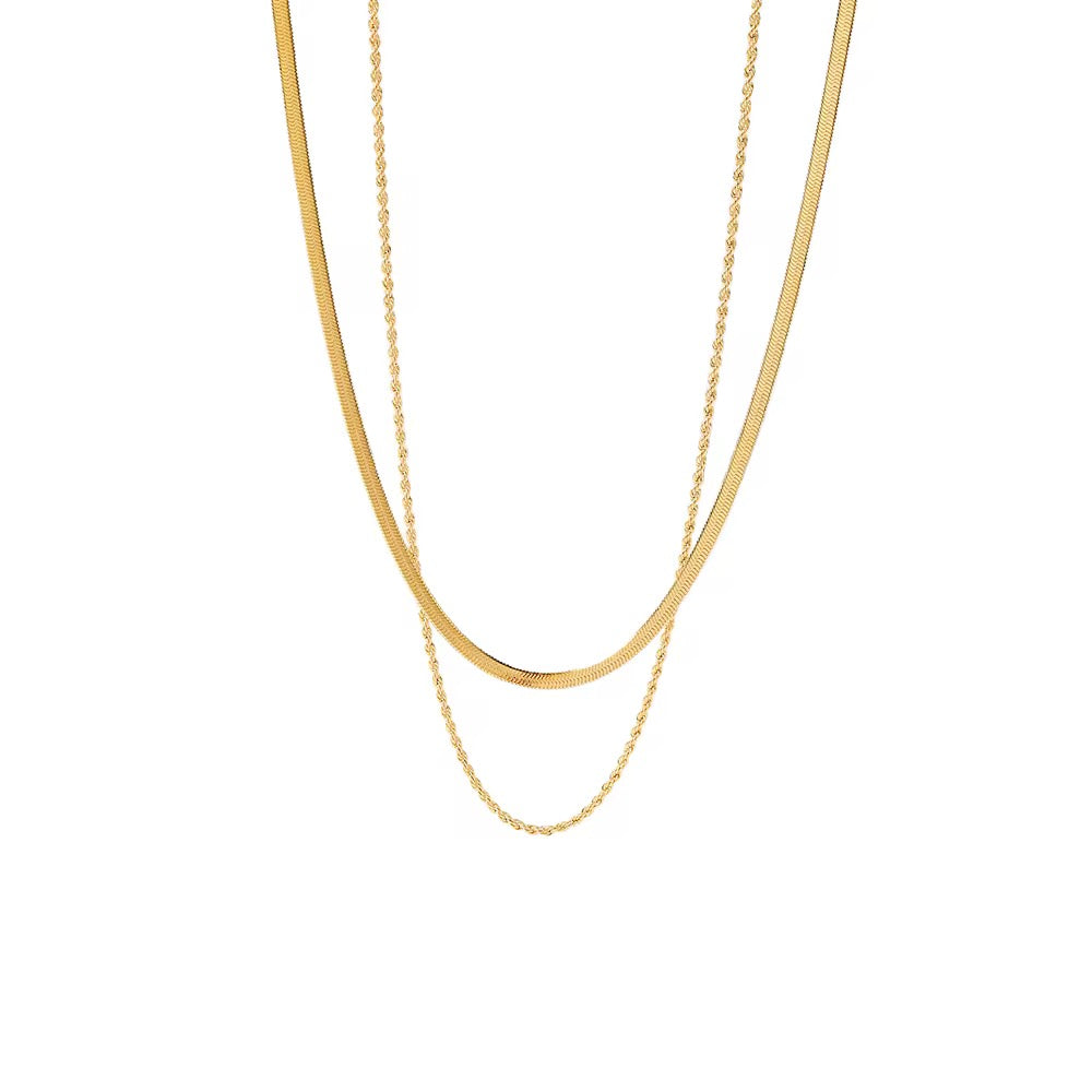 Multi Layer Gold Plated Stainless Steel Waterproof & Tarnish-Free Necklaces- Boho Jewellery For Everyday Wear