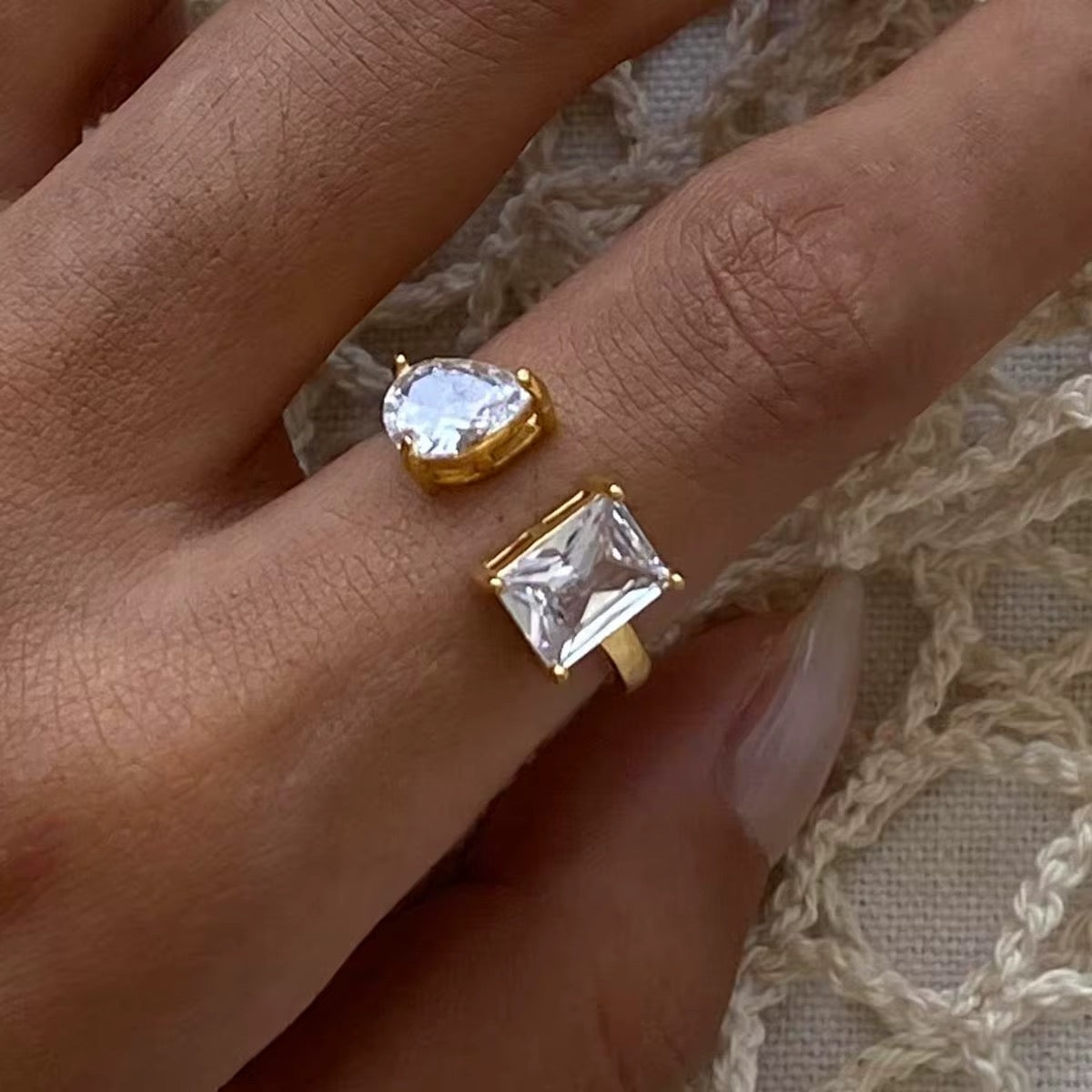 Boho & Mala Gold Ring (adjustable)