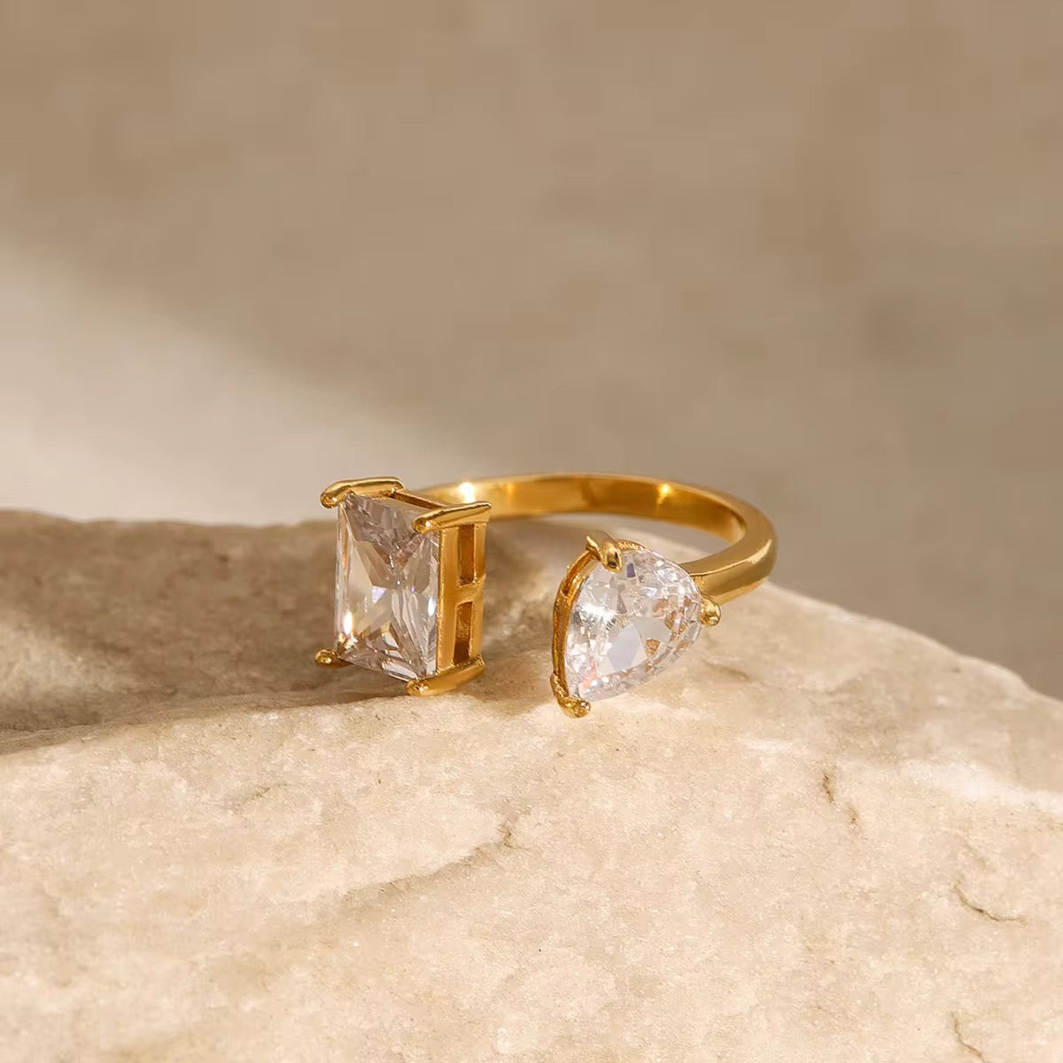 Boho & Mala Gold Ring (adjustable)