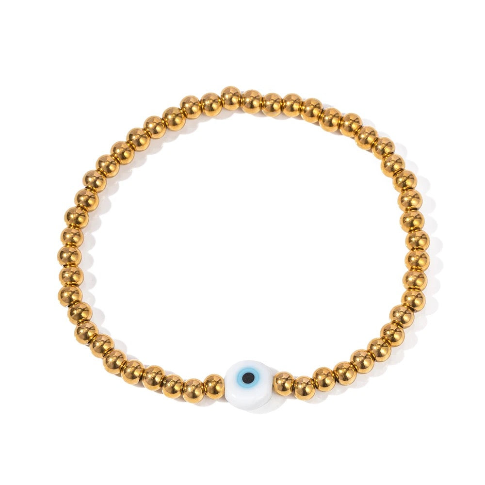 Boho & Mala Eye 18k Gold Plated Stainless Steel Bracelet