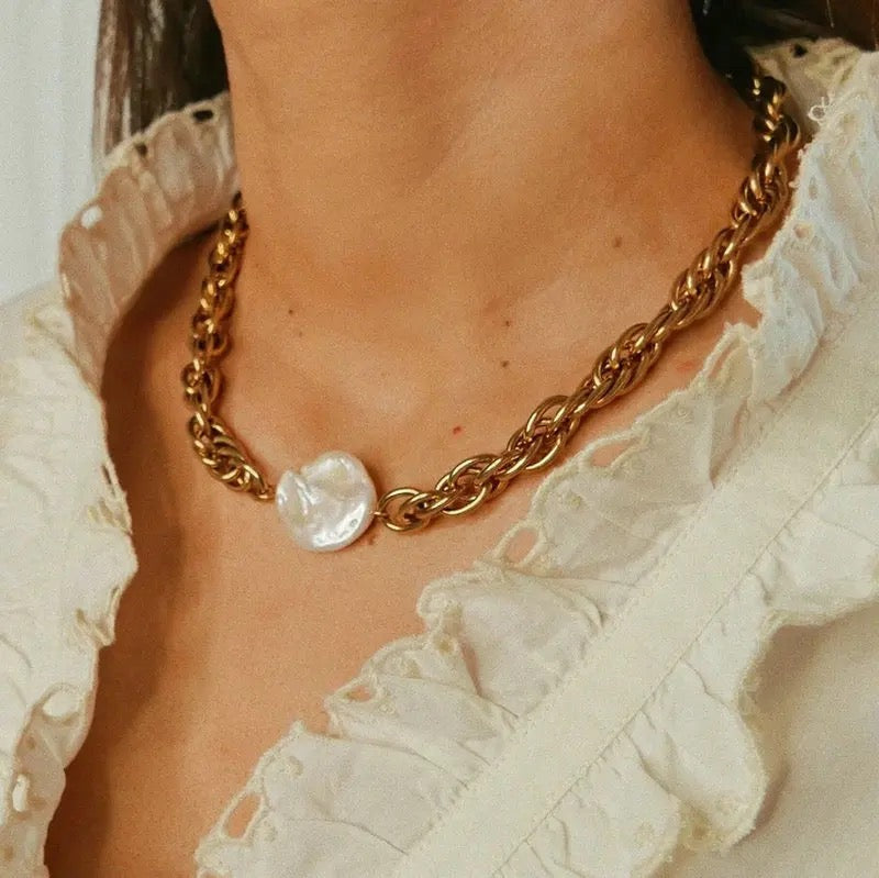 Gold Plated Stainless Steel Waterproof & Tarnish-Free Necklaces- Boho Jewellery For Everyday Wear
