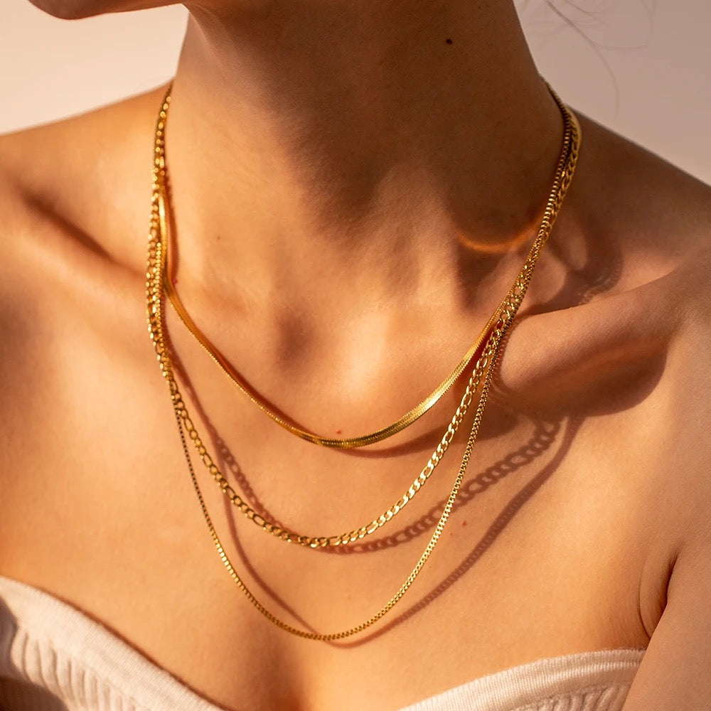 Gold Plated Stainless Steel Waterproof & Tarnish-Free Necklaces- Boho Jewellery For Everyday Wear