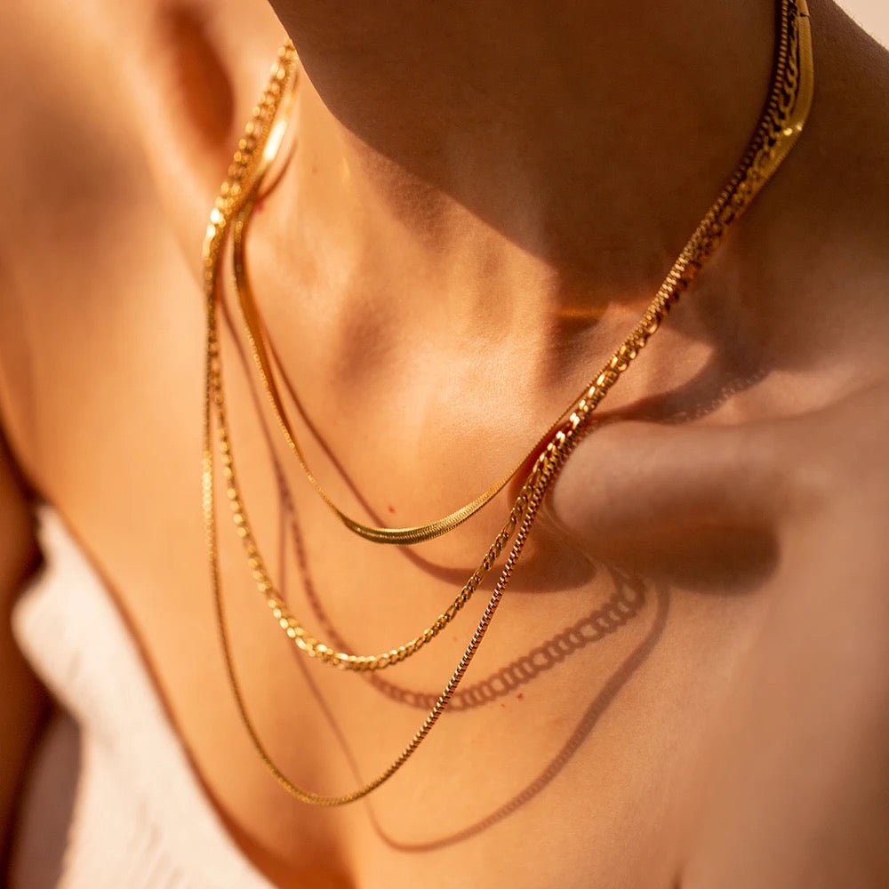 Gold Plated Stainless Steel Waterproof & Tarnish-Free Necklaces- Boho Jewellery For Everyday Wear