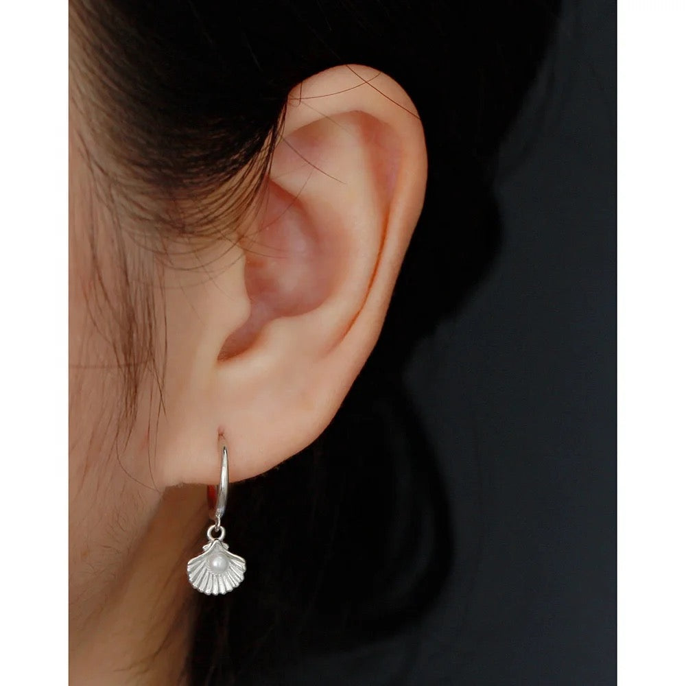 Boho & Mala Sterling Silver Hoop Huggie Earrings