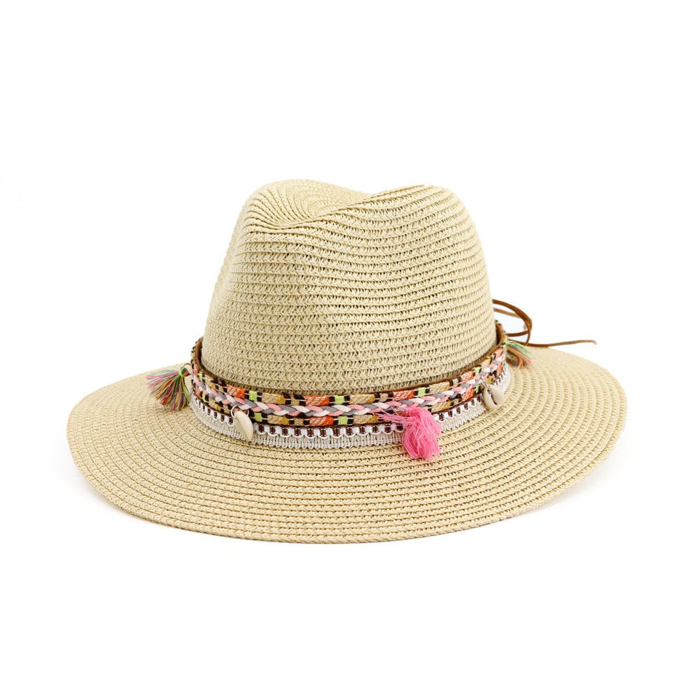 Boho & Mala Tan Summer Hat