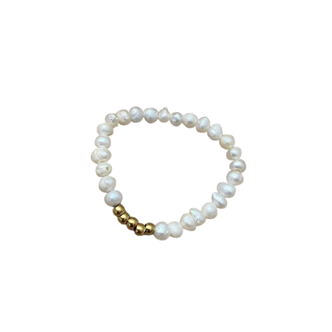 Freshwater Pearl Ring - 18K Gold Plated | Boho & Mala