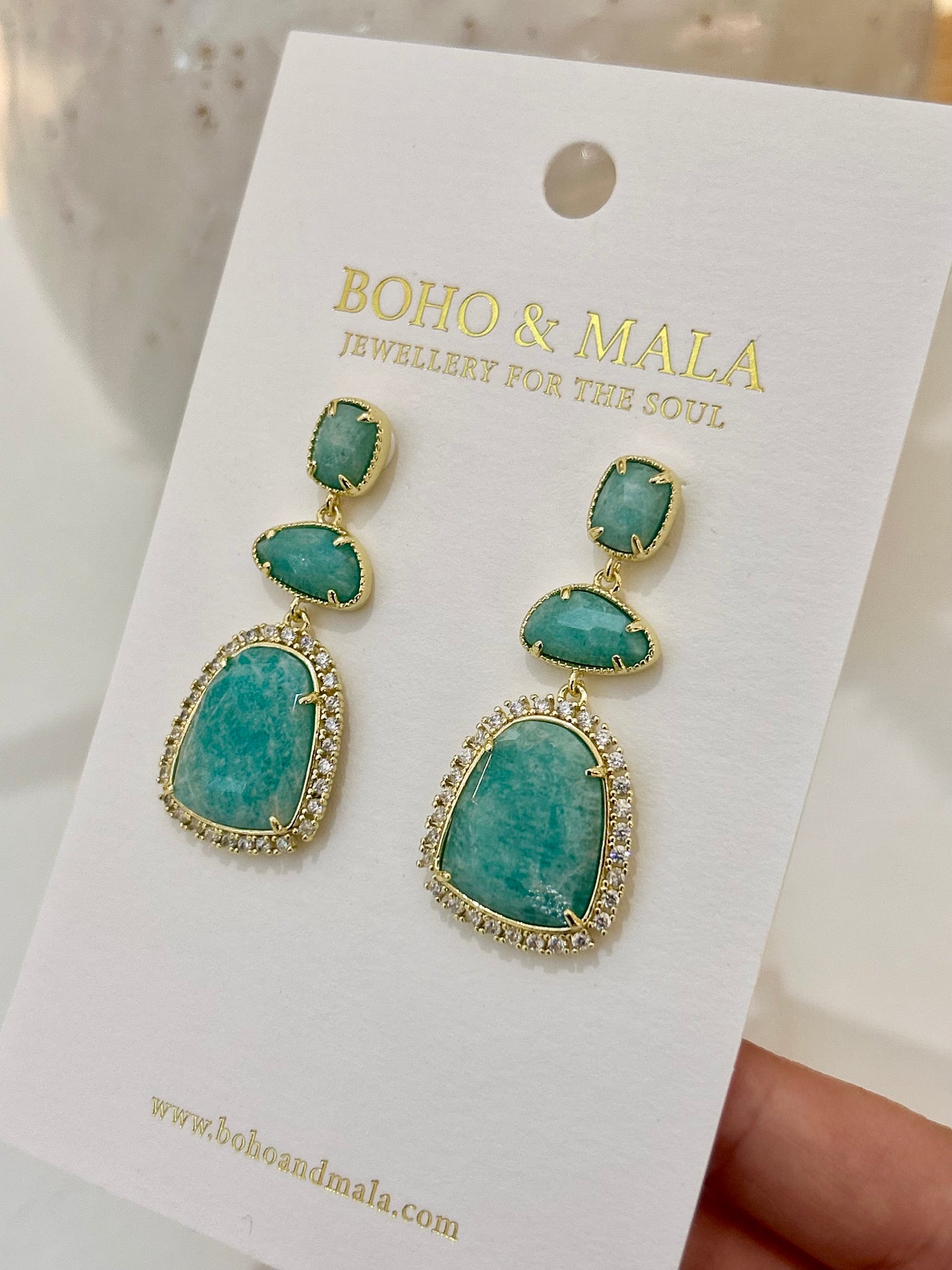 
                  
                    Valencia Amazonite Earrings
                  
                