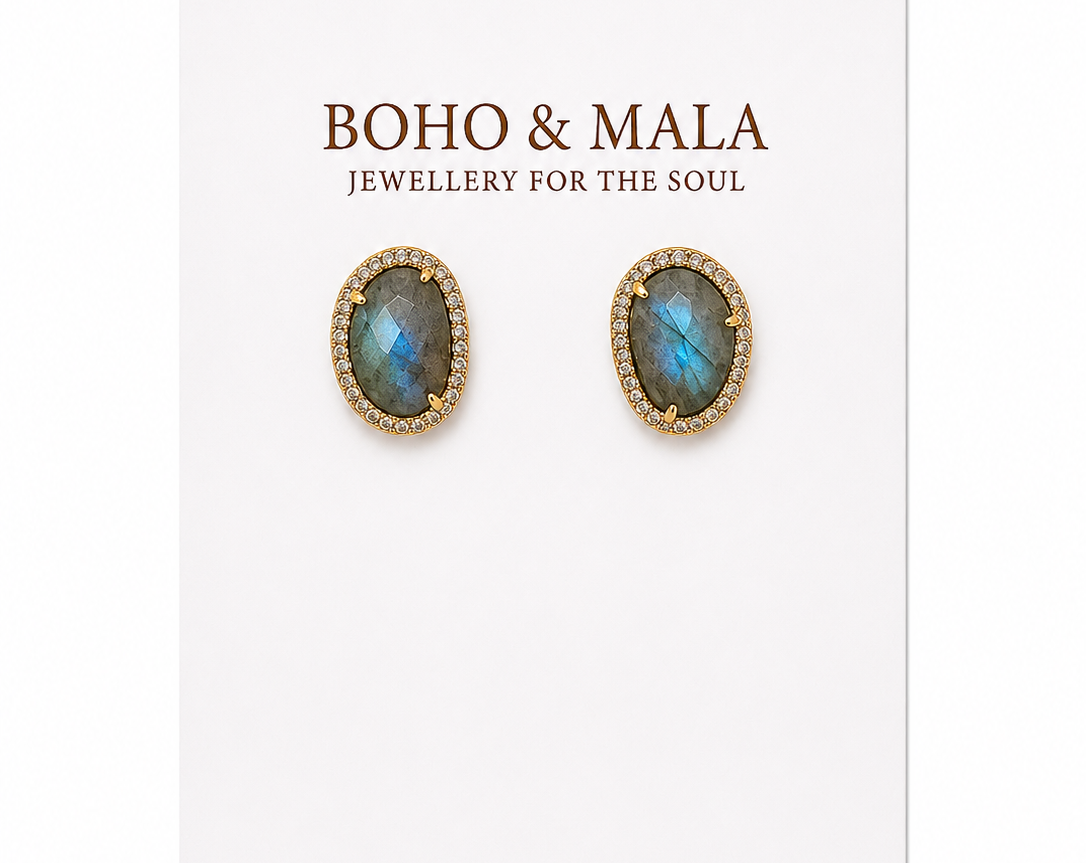
                  
                    Celestine Labradroite Earrings
                  
                