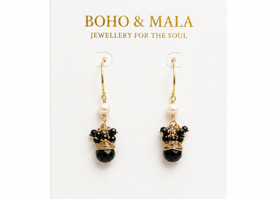 
                  
                    Maris Black Onyx Earrings
                  
                