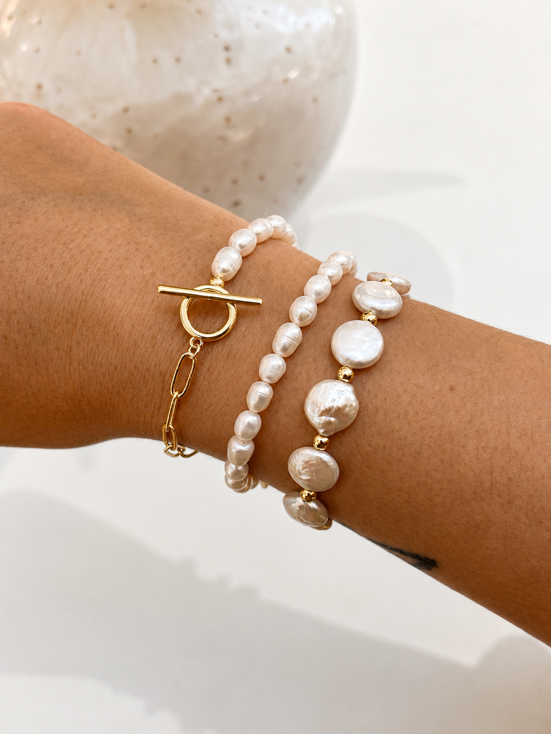 
                  
                    Freshwater Pearl Coin Bracelet
                  
                