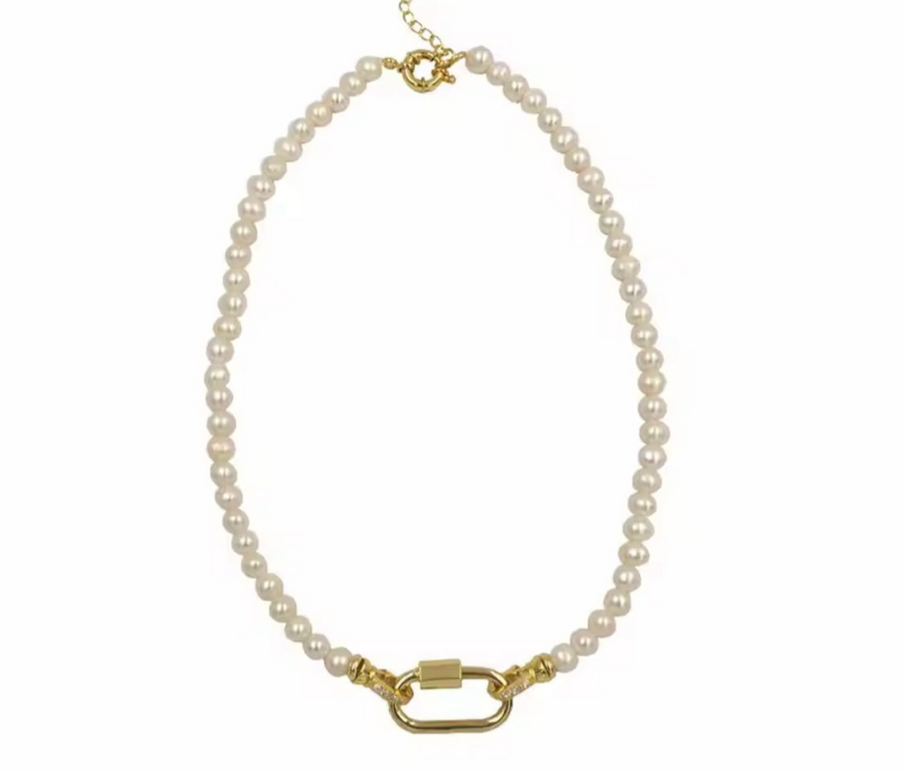 Beaded Freshwater Pearl Necklace