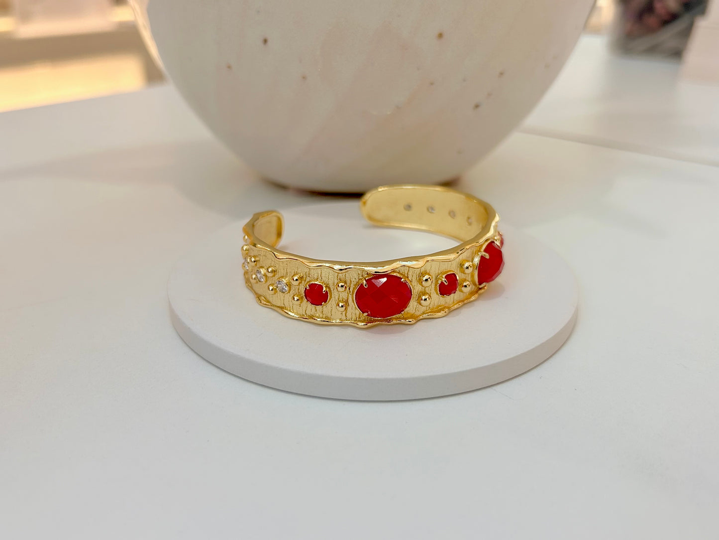 
                  
                    Red Jade Solara Cuff Bracelet
                  
                