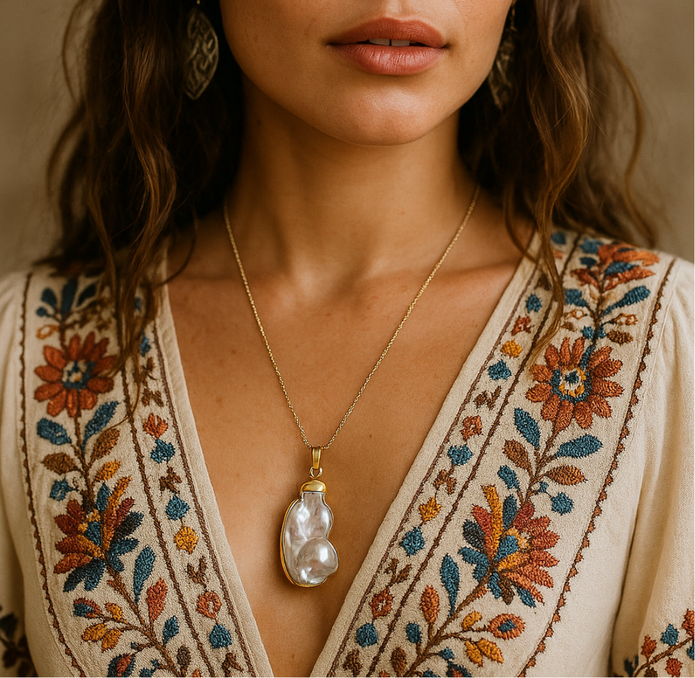 Boho & Mala Freshwater Pearl Necklace