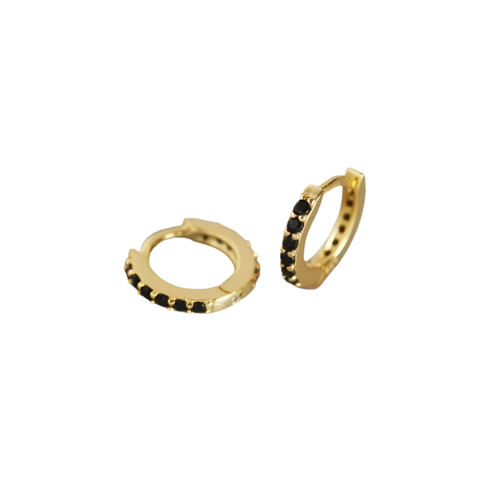 Boho & Mala Small 18k Gold Plated Hoop Huggie Earrings