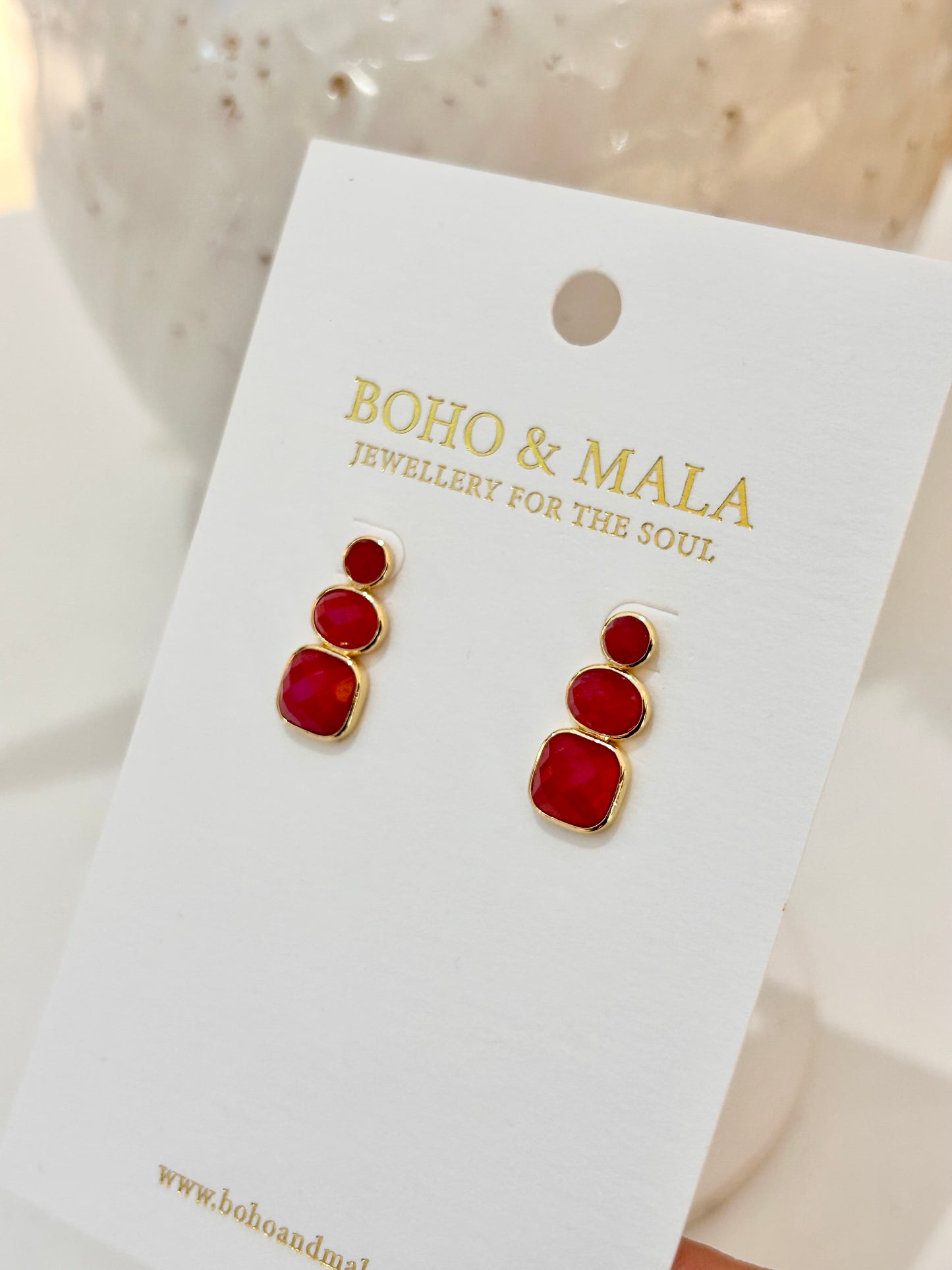 
                  
                    Solenne Red Jade Earrings
                  
                