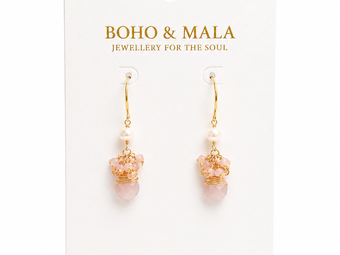 
                  
                    Maris Rose Quartz Earrings
                  
                