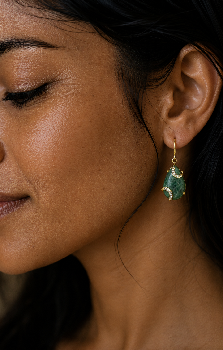 
                  
                    Amazonite Luna Earrings
                  
                
