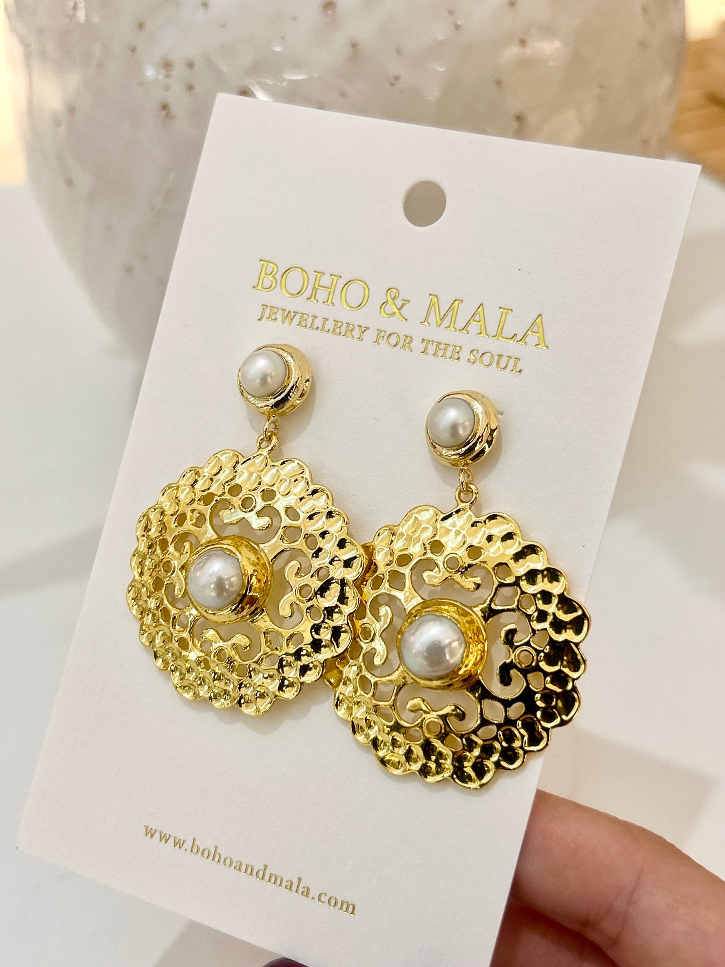 
                  
                    Pearl Arabesque Earring
                  
                