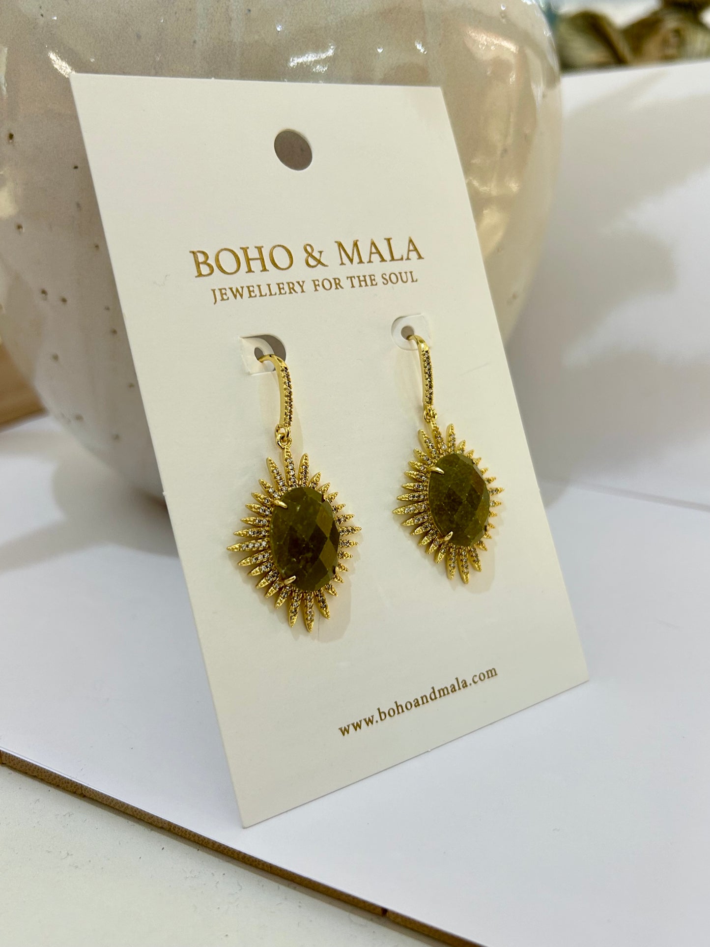 
                  
                    Green Aventurine Astra Earrings
                  
                