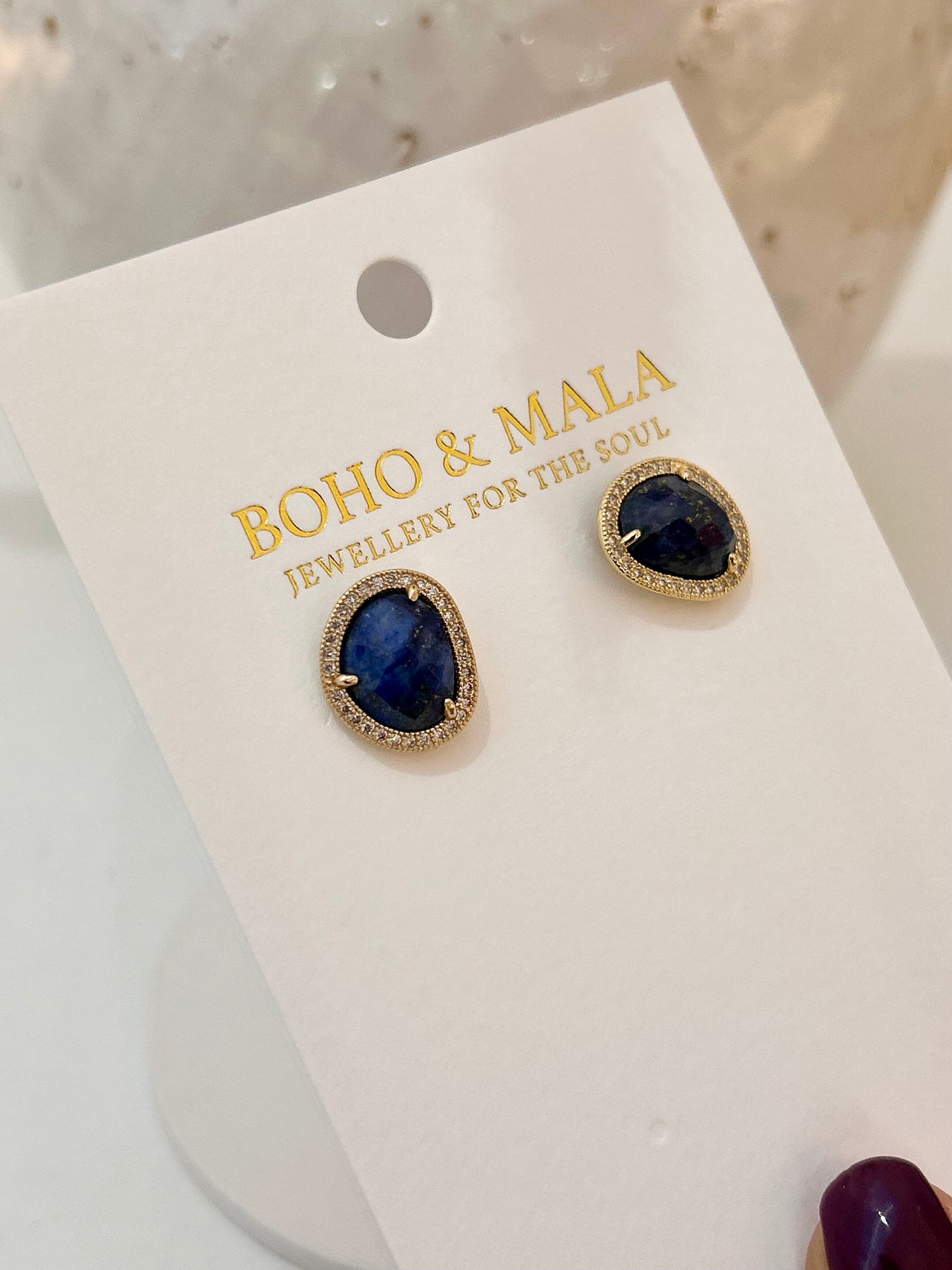 
                  
                    Celestine Lapis Lazuli Earrings
                  
                