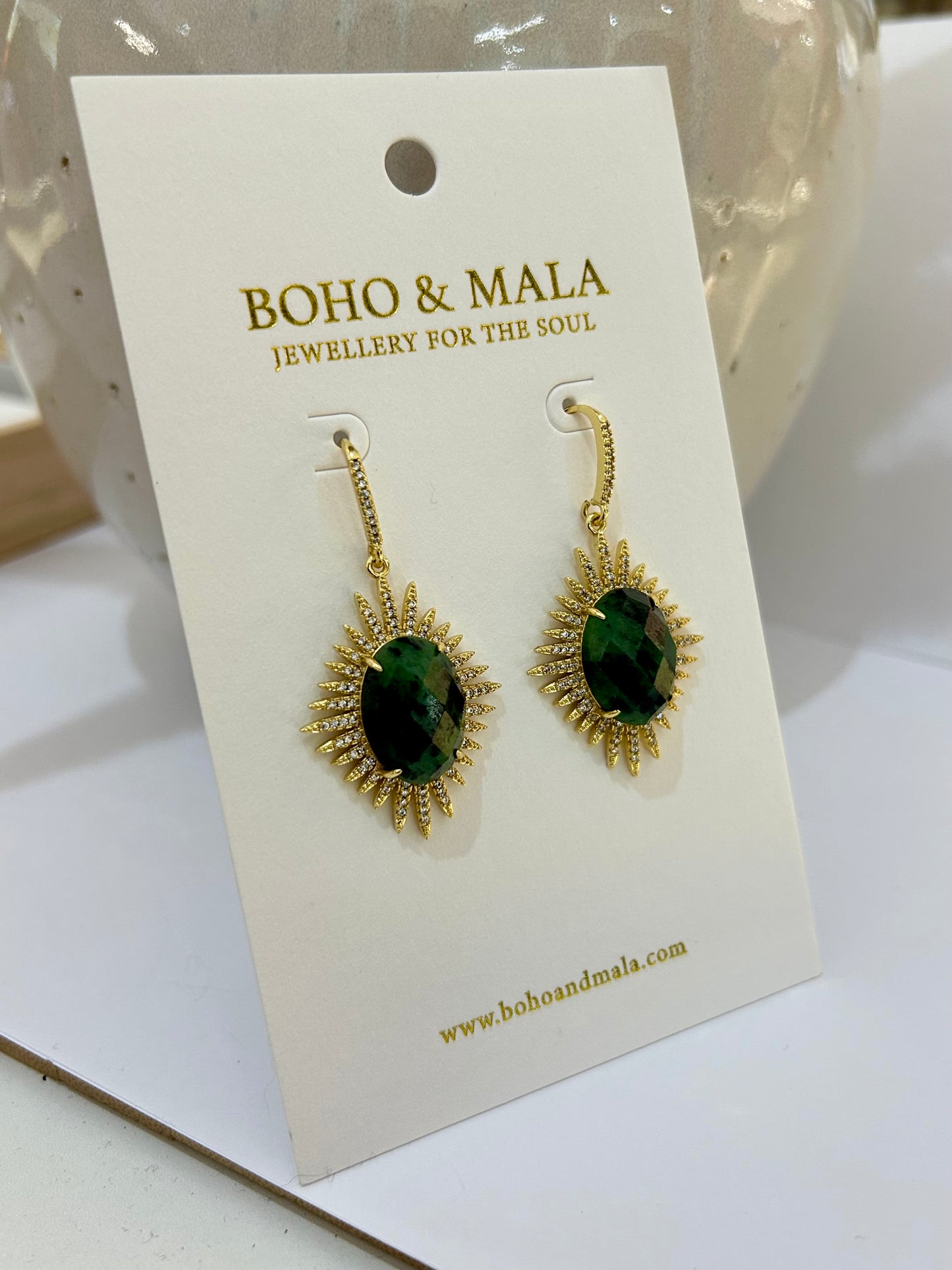 
                  
                    African Turqoise Astra Earrings
                  
                