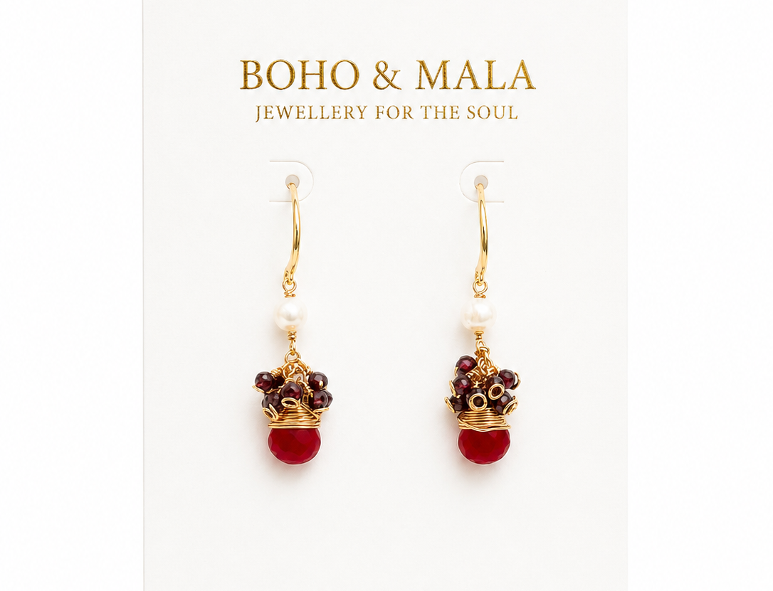 
                  
                    Maris Red Jade Earrings
                  
                