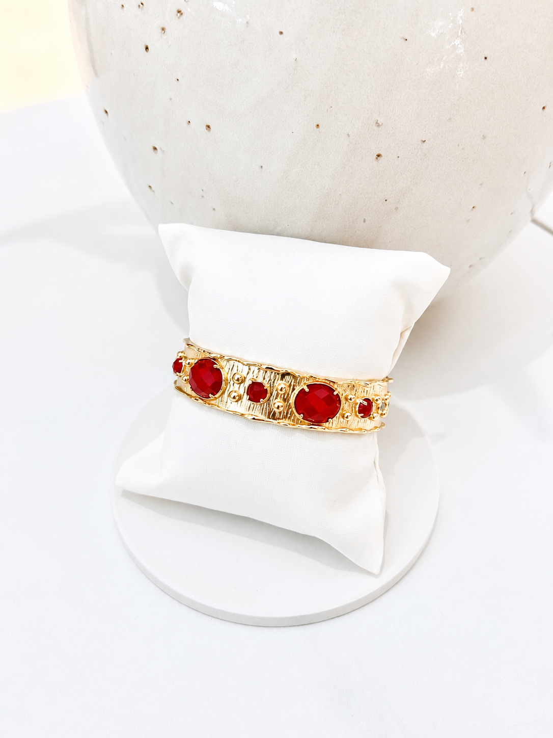 
                  
                    Red Jade Solara Cuff Bracelet
                  
                